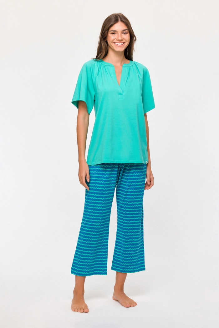 Woody pyjama turquoise 251-10-SIL-Z/727