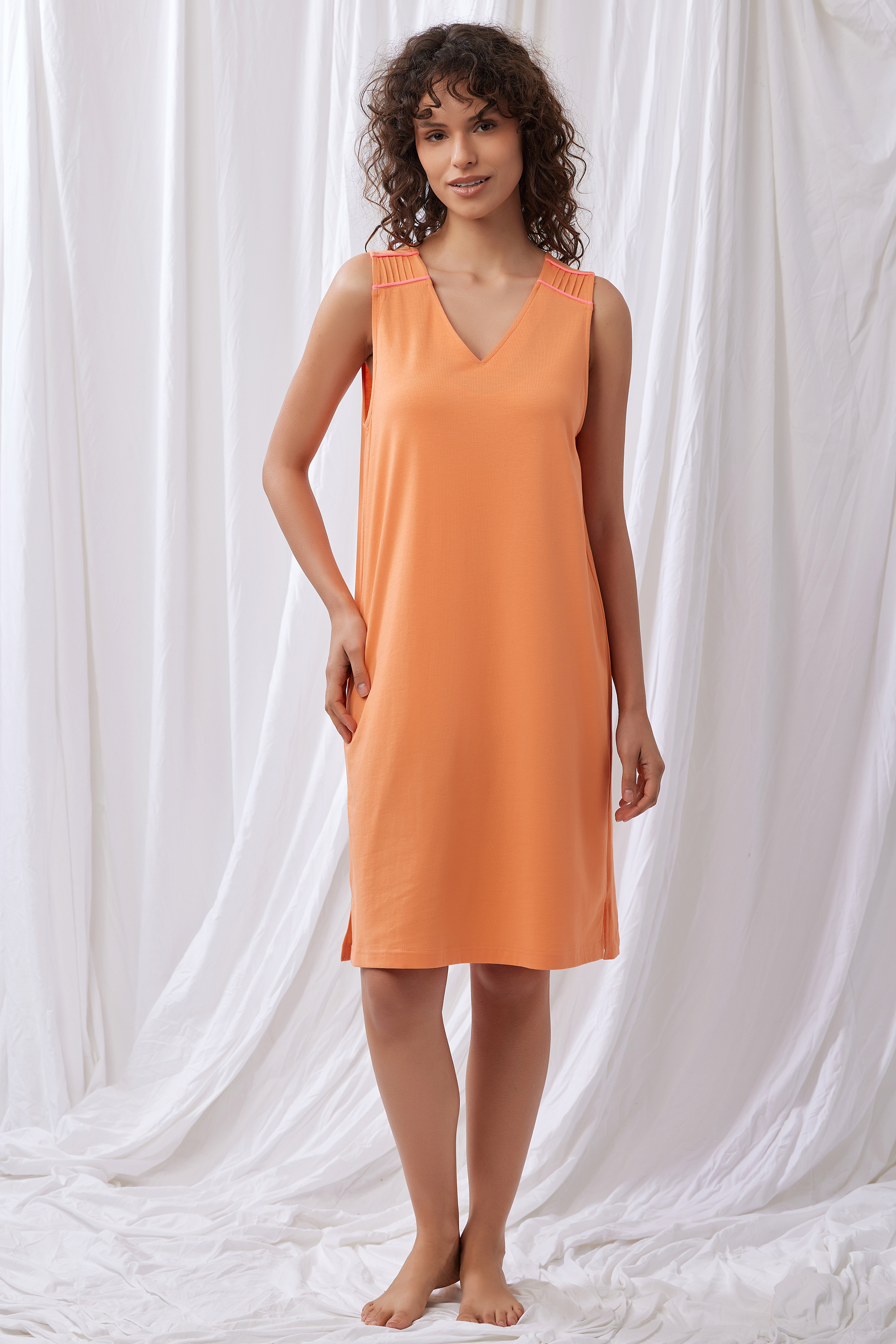 Lords X Lilies slaapkleed zacht oranje 251-50-XDC-Z/340