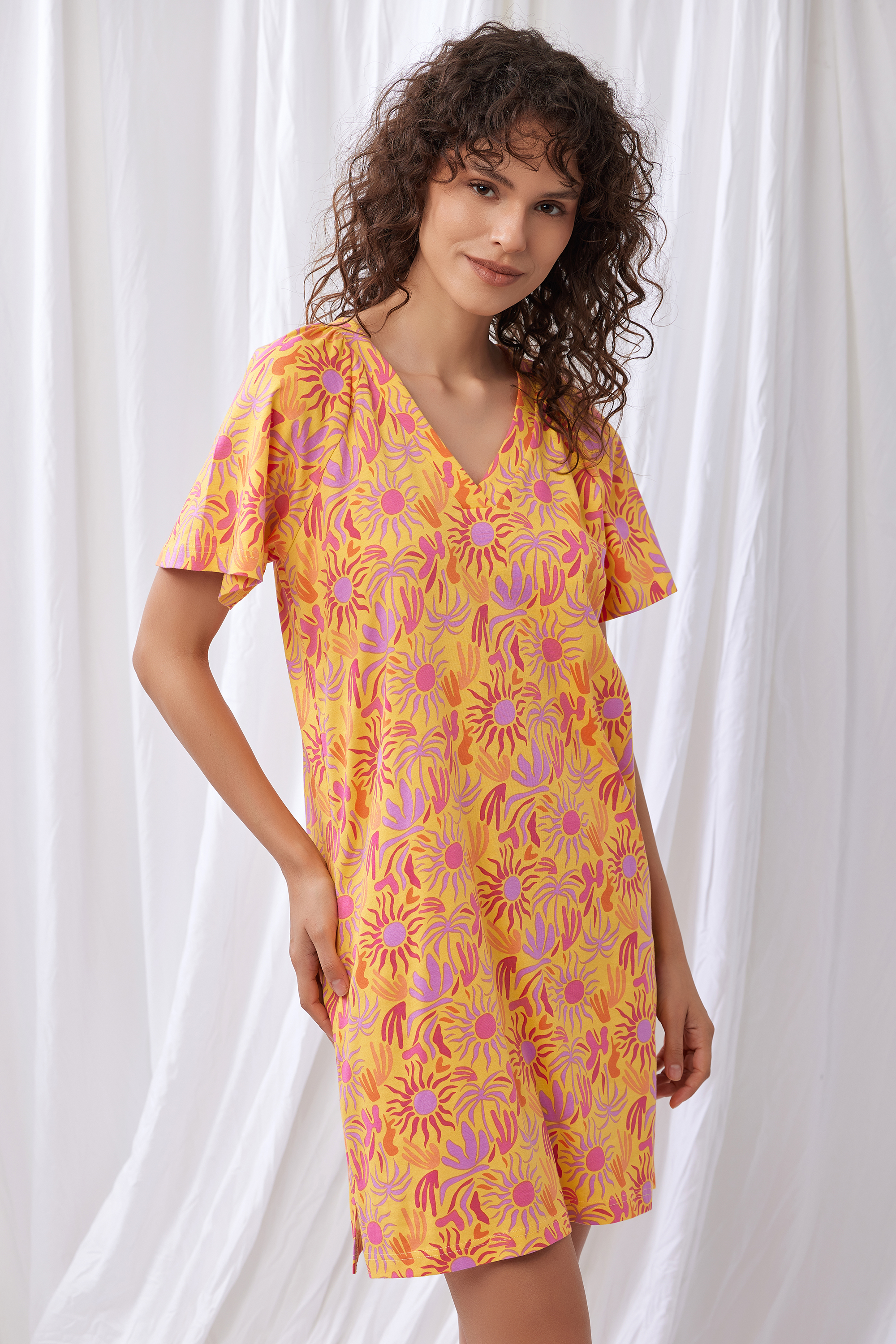 Lords X Lilies slaapkleed multicolor 251-50-XDF-Z/977