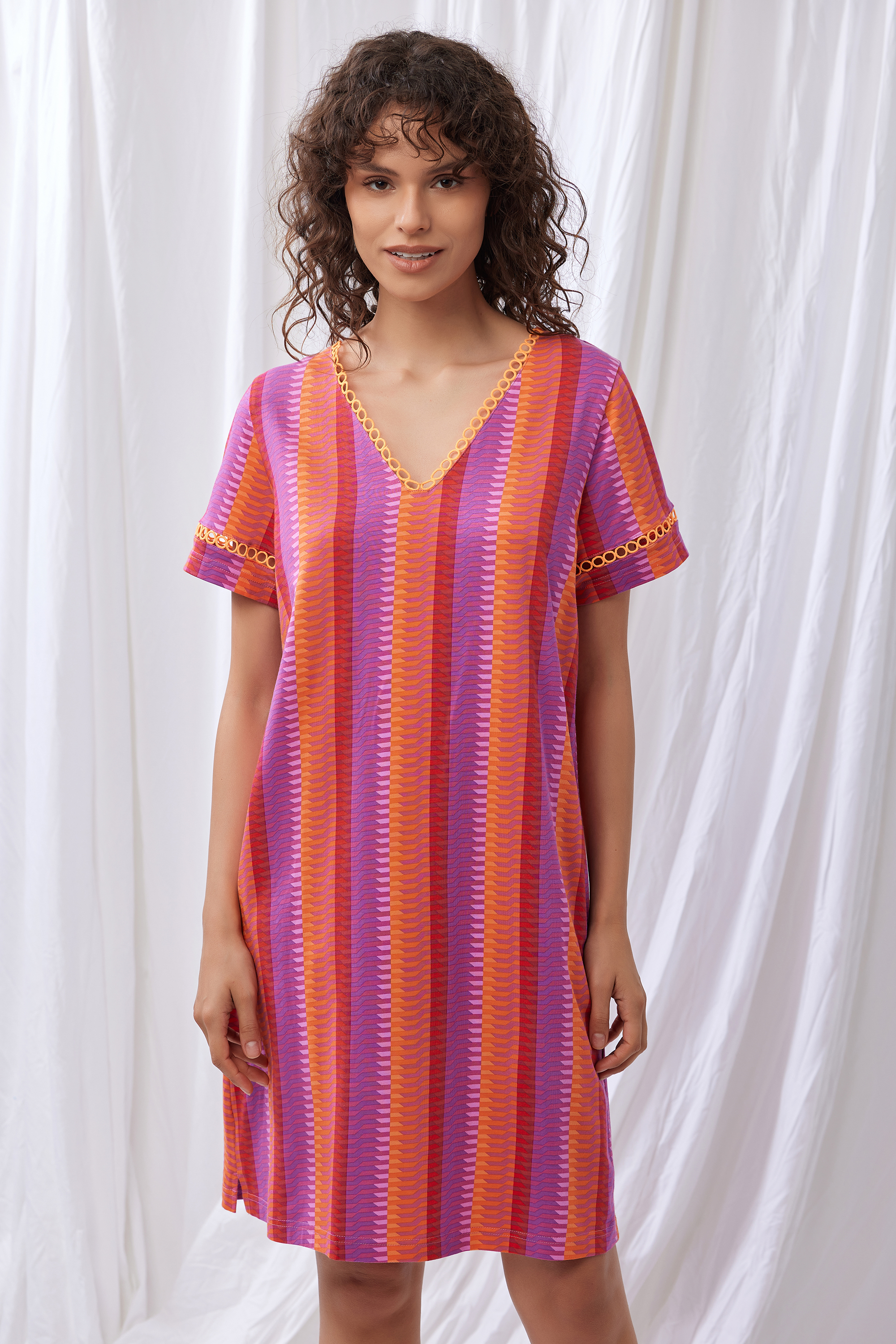 Lords X Lilies slaapkleed multicolor 251-50-XDG-Z/979