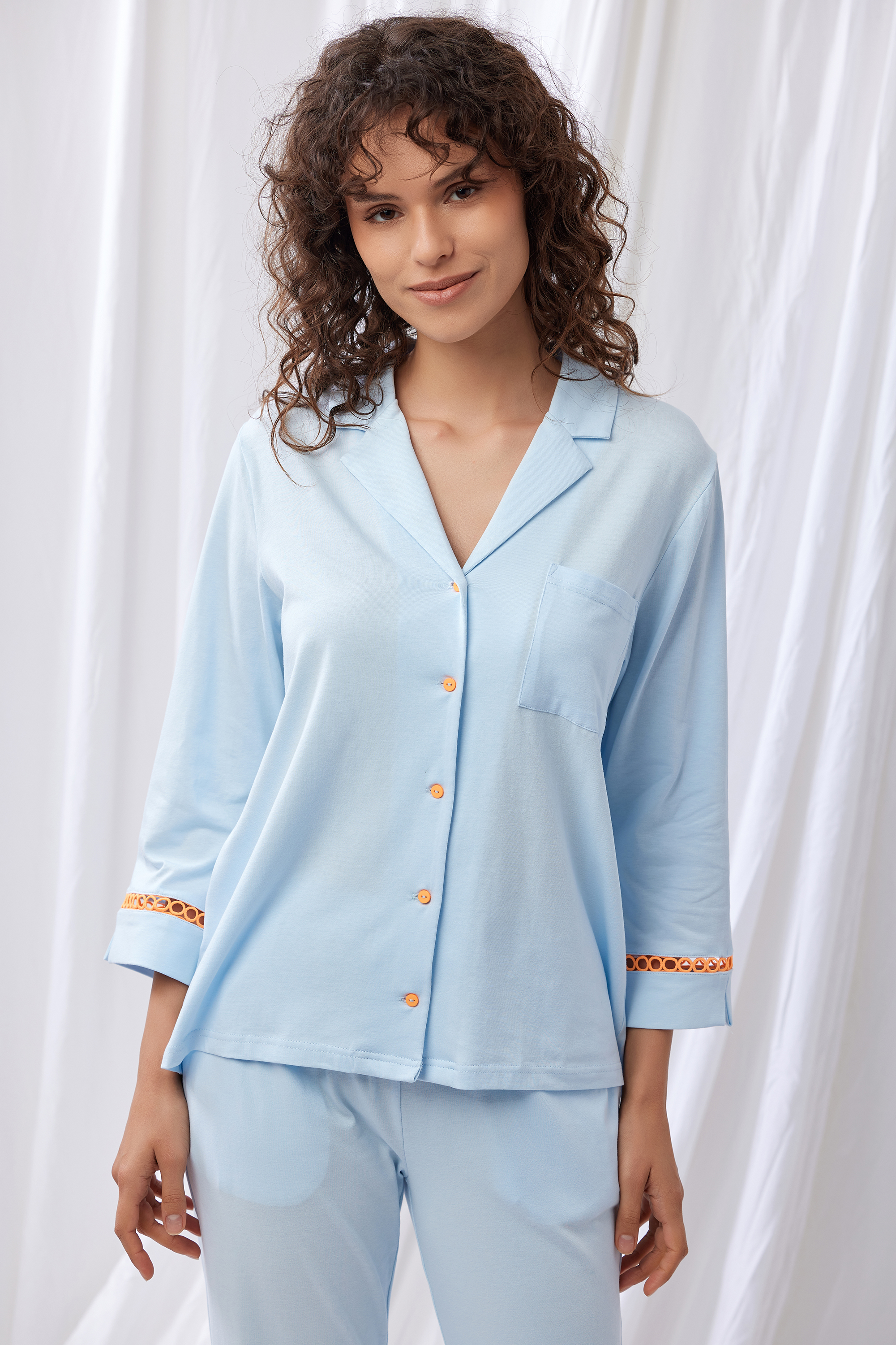 Lords X Lilies pyjama lichtblauw 251-50-XPC-Z/888
