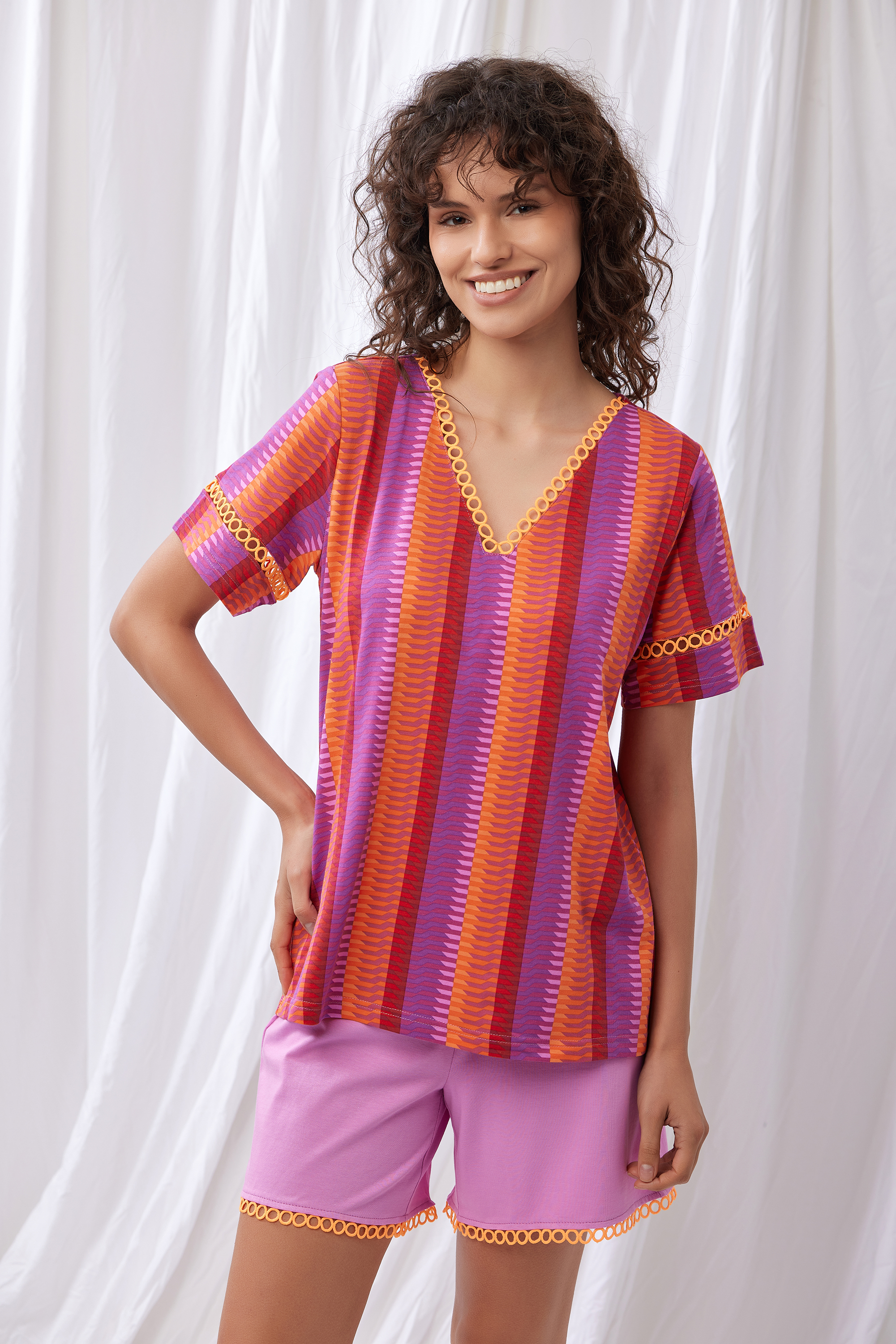 Lords X Lilies shortama multicolor/lila 251-50-XPE-Z/979