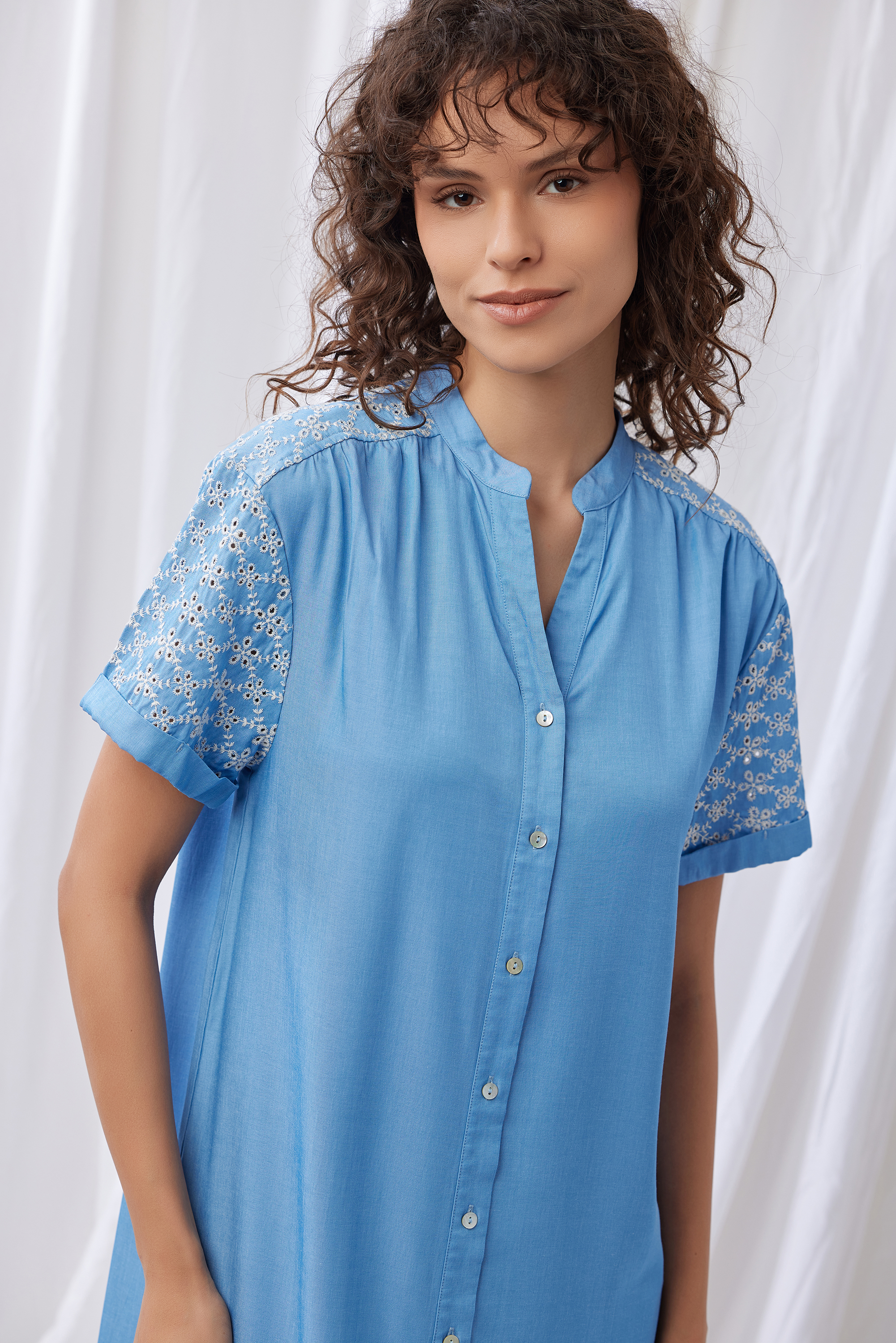 Lords X Lilies slaapkleed blauw 251-52-TDB-W/866
