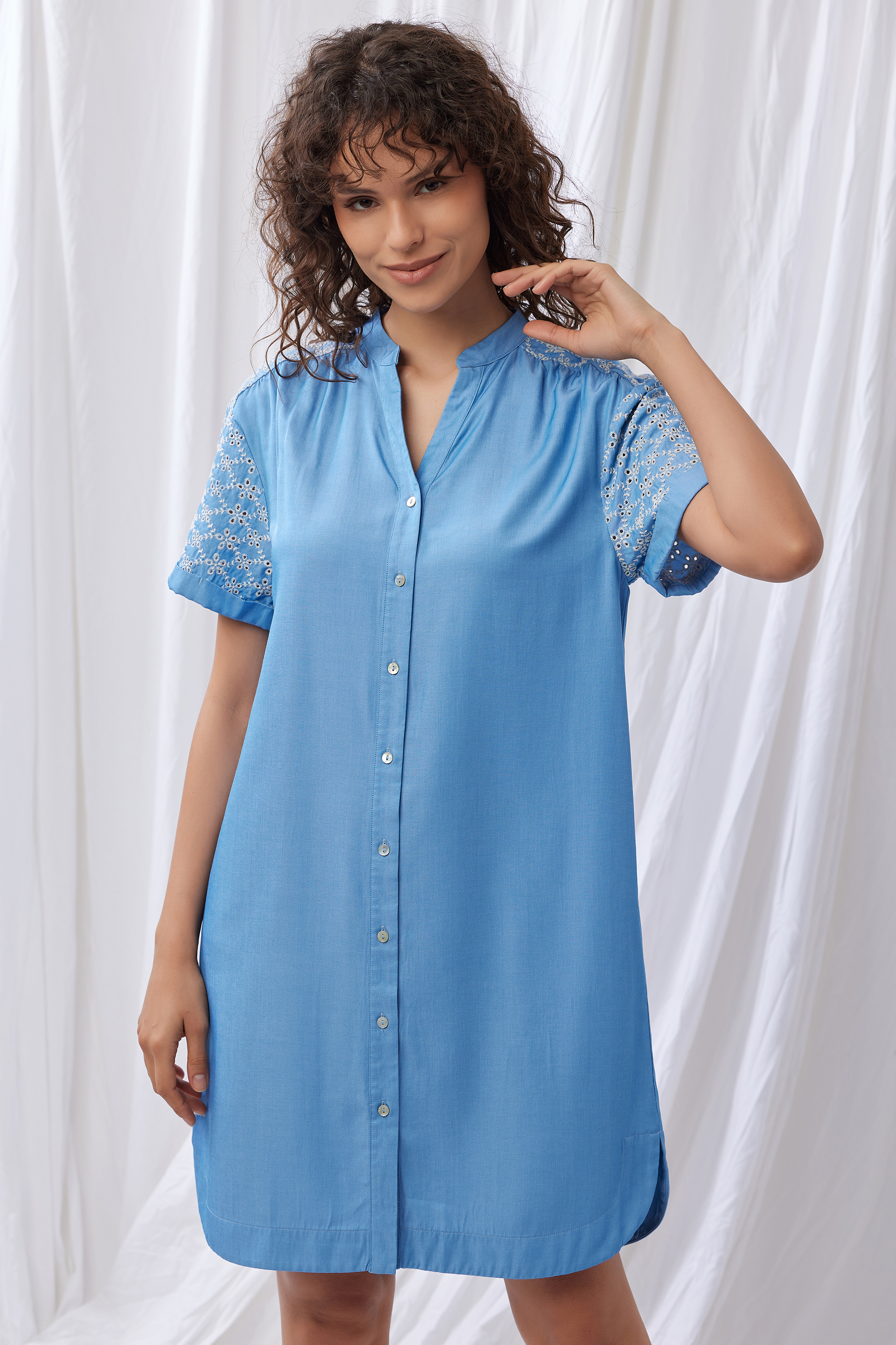 Lords X Lilies slaapkleed blauw 251-52-TDB-W/866