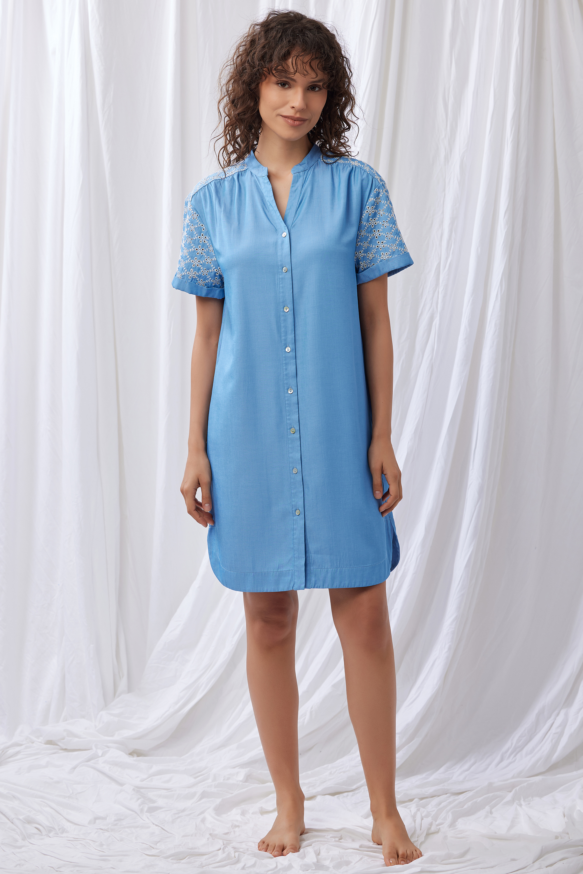 Lords X Lilies slaapkleed blauw 251-52-TDB-W/866