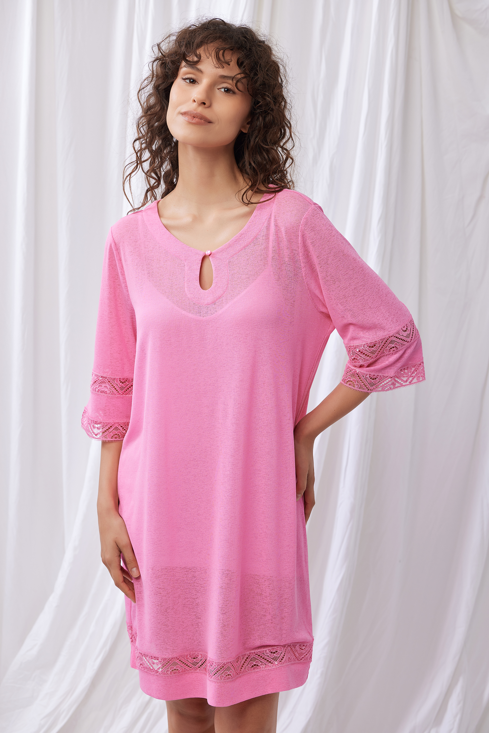 Lords X Lilies beach dress roze 251-52-TDK-S/424