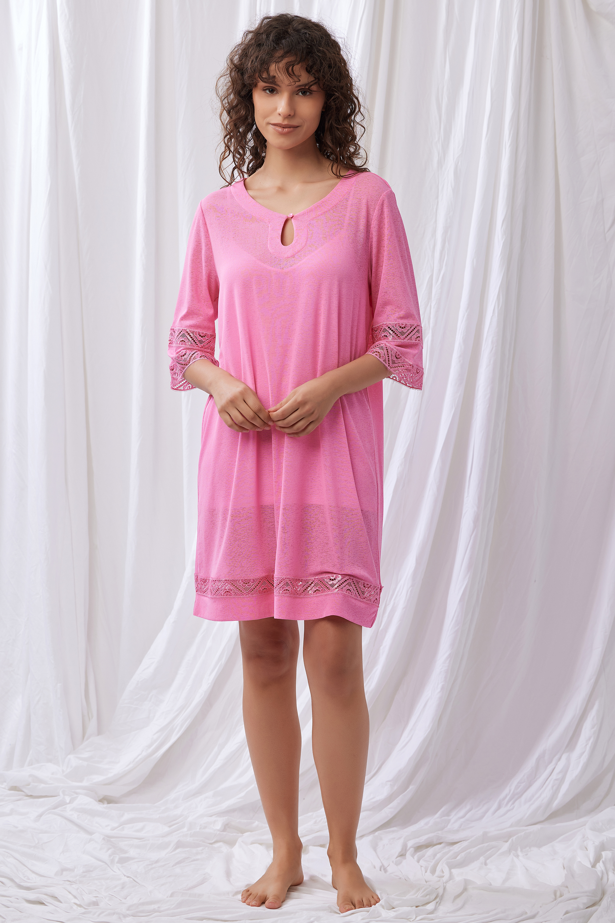 Lords X Lilies beach dress roze 251-52-TDK-S/424