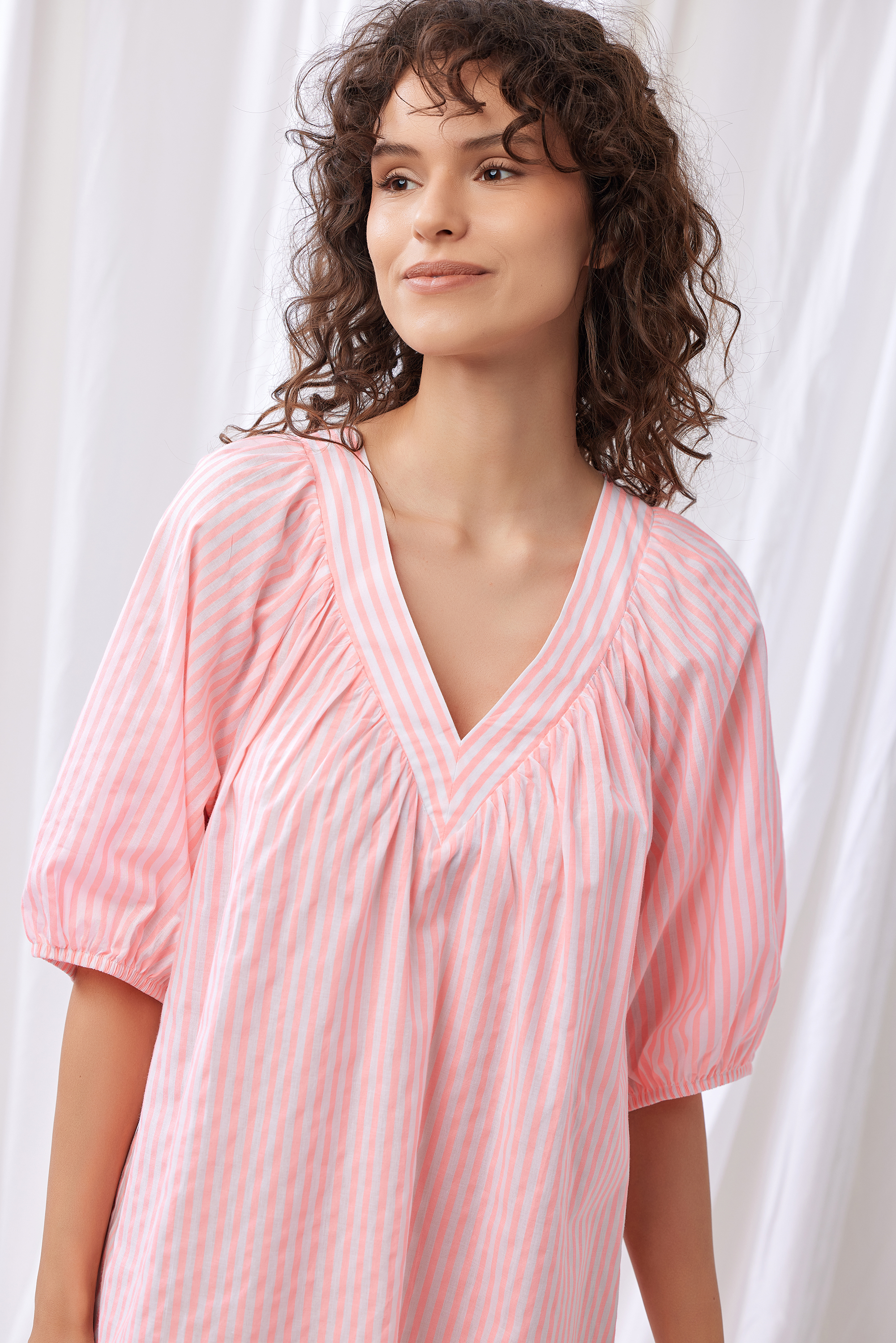 Lords X Lilies slaapkleed gestreept 251-52-TDR-W/985
