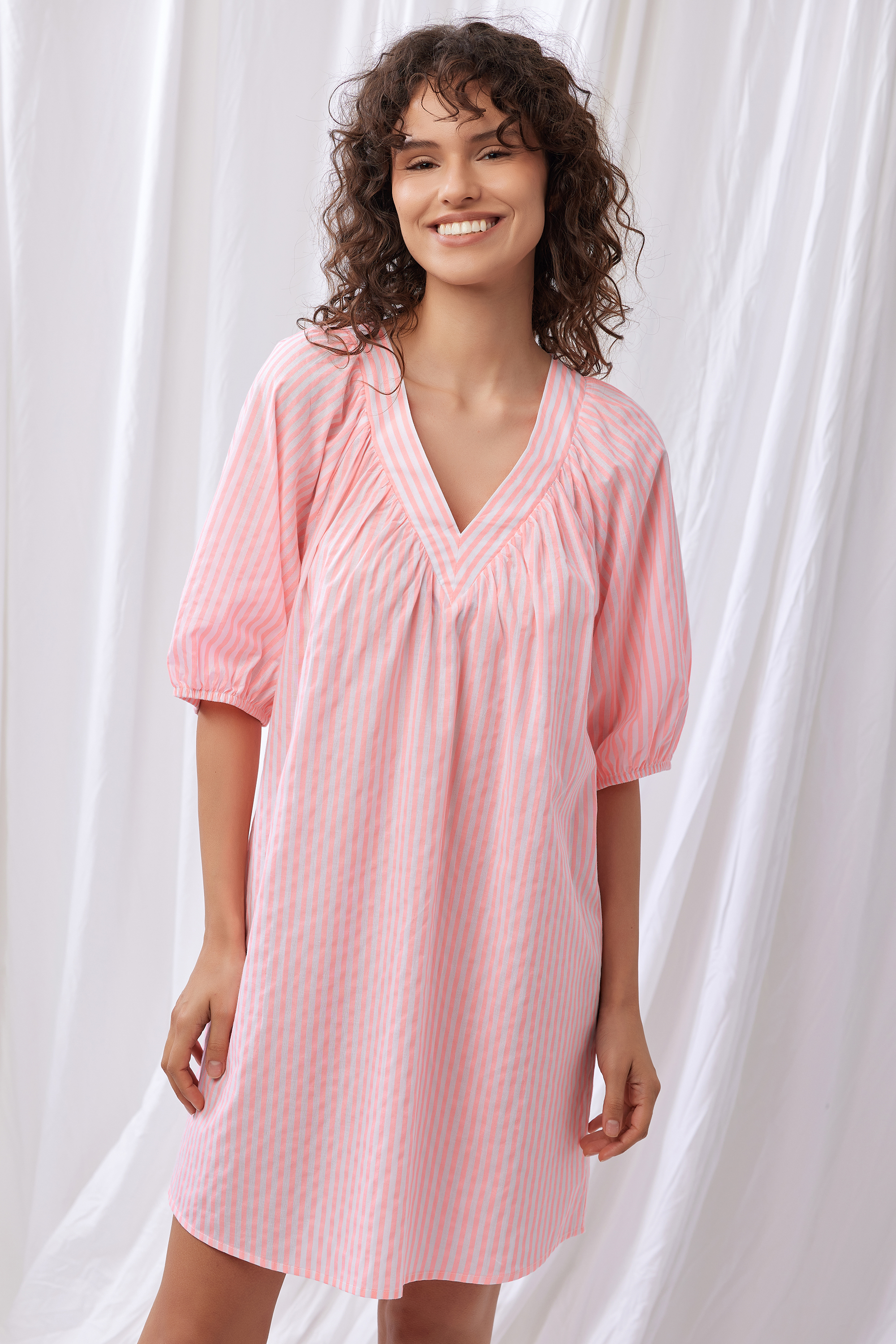 Lords X Lilies slaapkleed gestreept 251-52-TDR-W/985