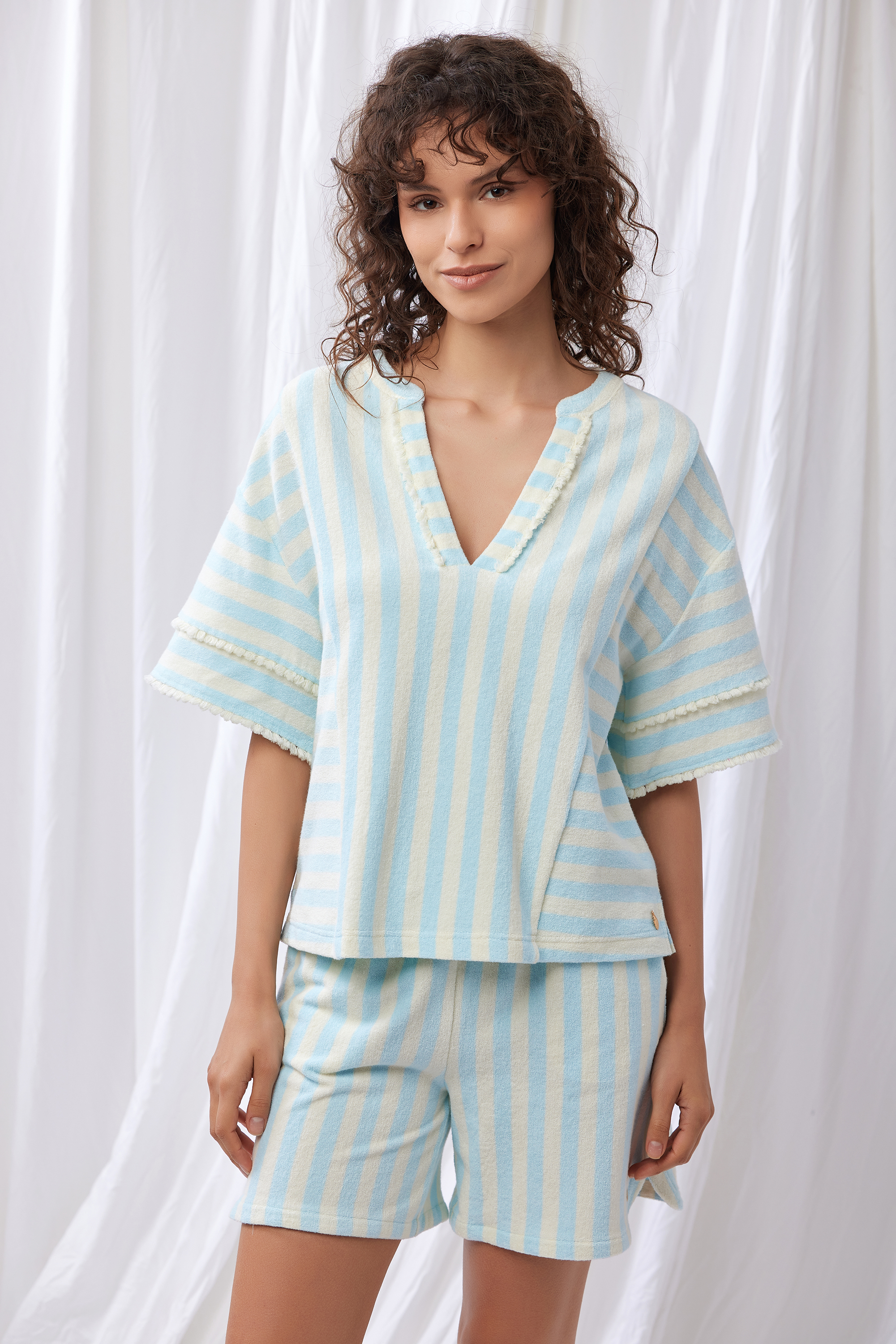 Lords X Lilies shortama gestreept 251-52-THM-T/991