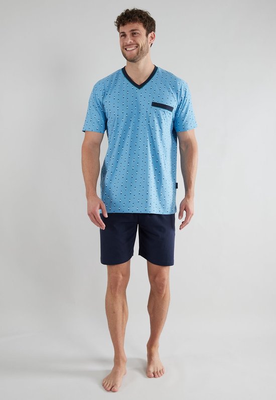 Shortama Götzburg blau/hell/allover 452292/615