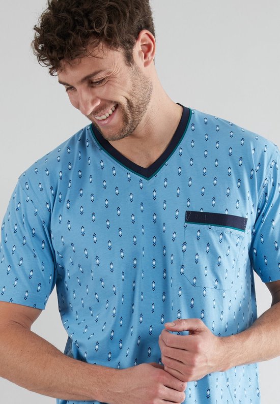 Shortama Götzburg blau/hell/allover 452292/615