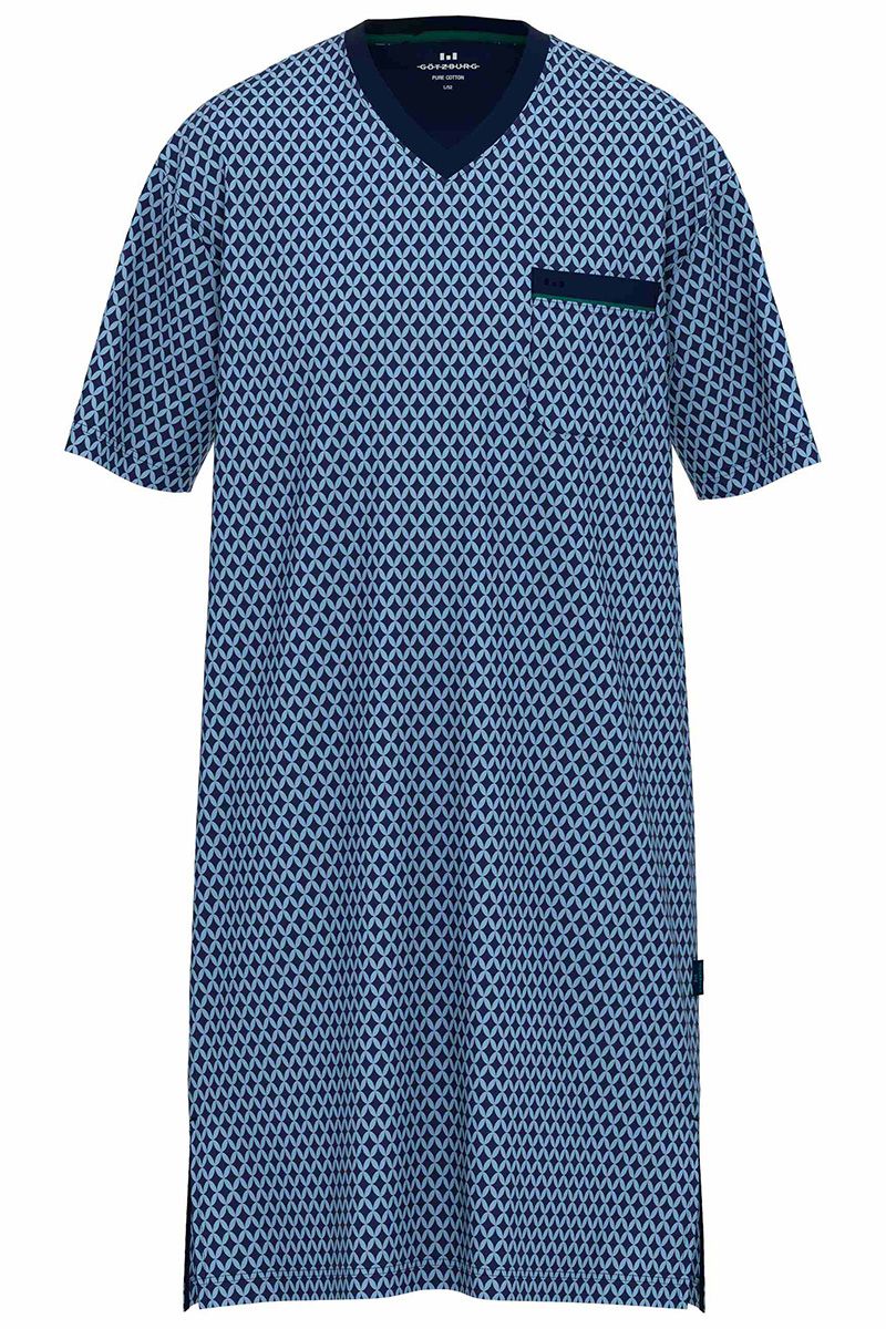 Nachthemd Götzburg blau/hell/allover 452297/645
