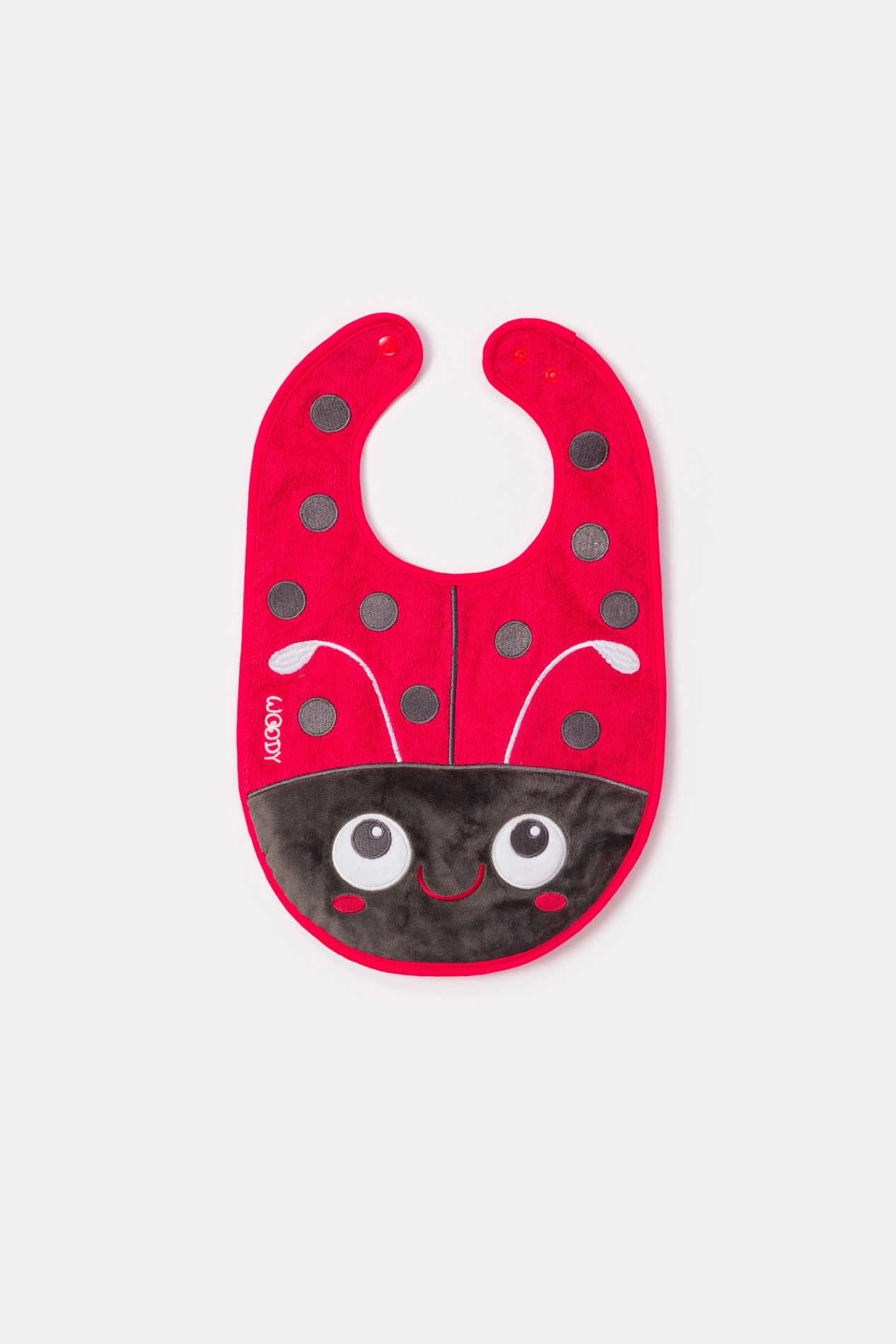Woody slabbetje Lieveheersbeestje 22 cm X 29 cm 251-10-BIB-B/010