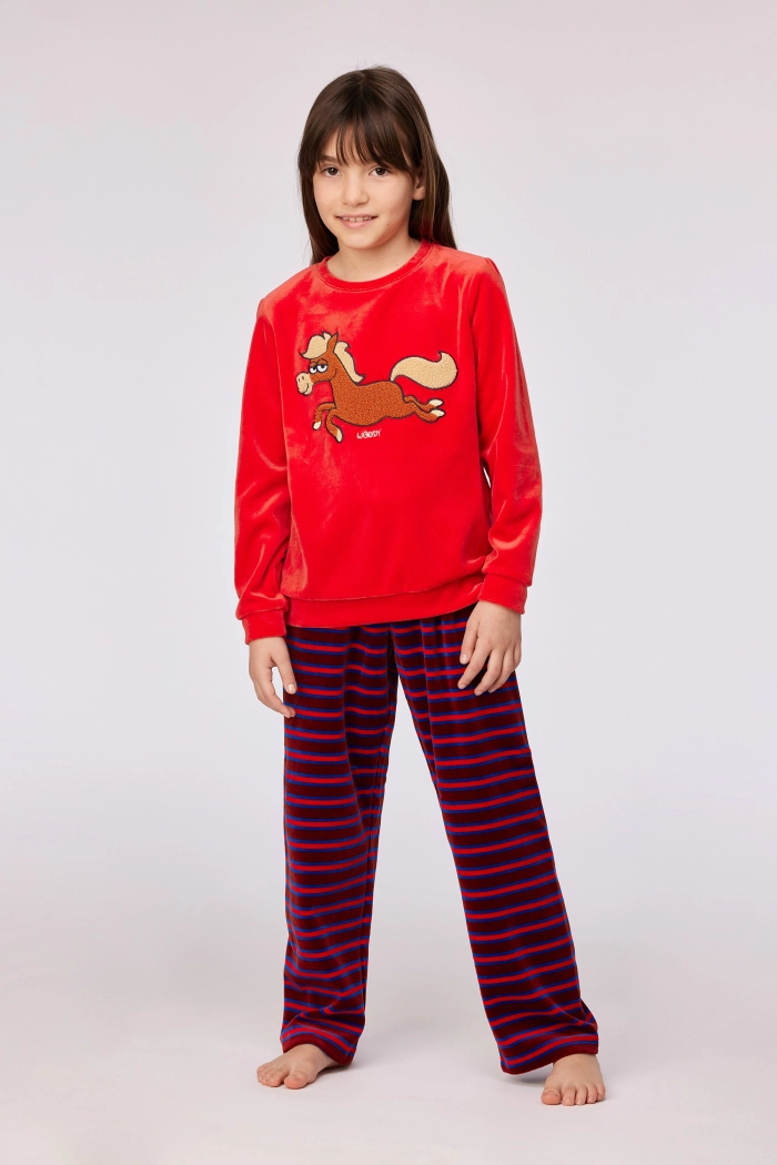 Woody pyjama pony  rood 252-10-PDV-V/489