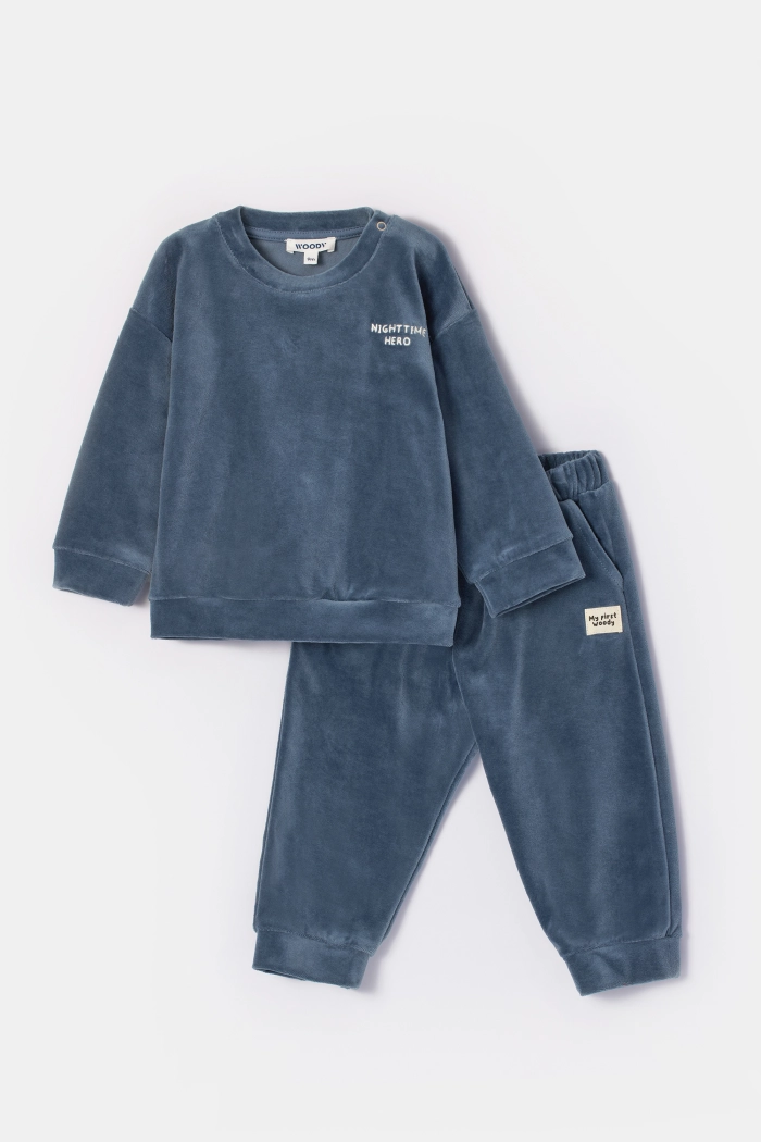 Woody pyjama blauw/grijs 252-10-BPC-V/189