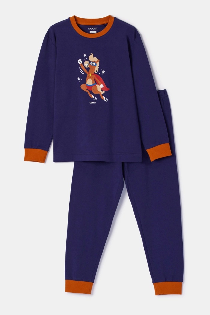 Woody pyjama pony donkerblauw 252-10-PLE-Z/893