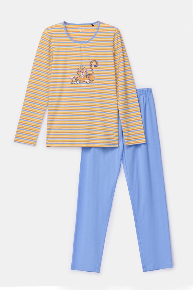 Woody pyjama tijger gestreept geel 261-10-PLG-S/905