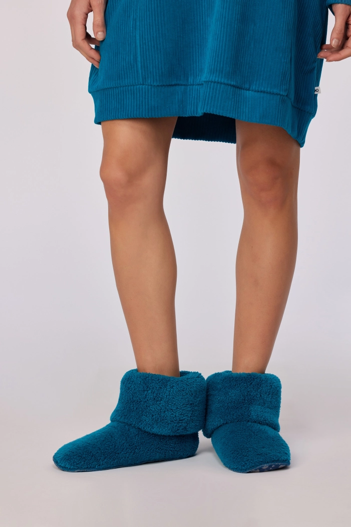 Woody pantoffels groenblauw 252-10-BOO-M/795