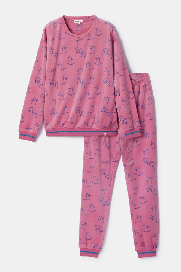 Woody pyjama kat roze 252-10-YPE-V/951