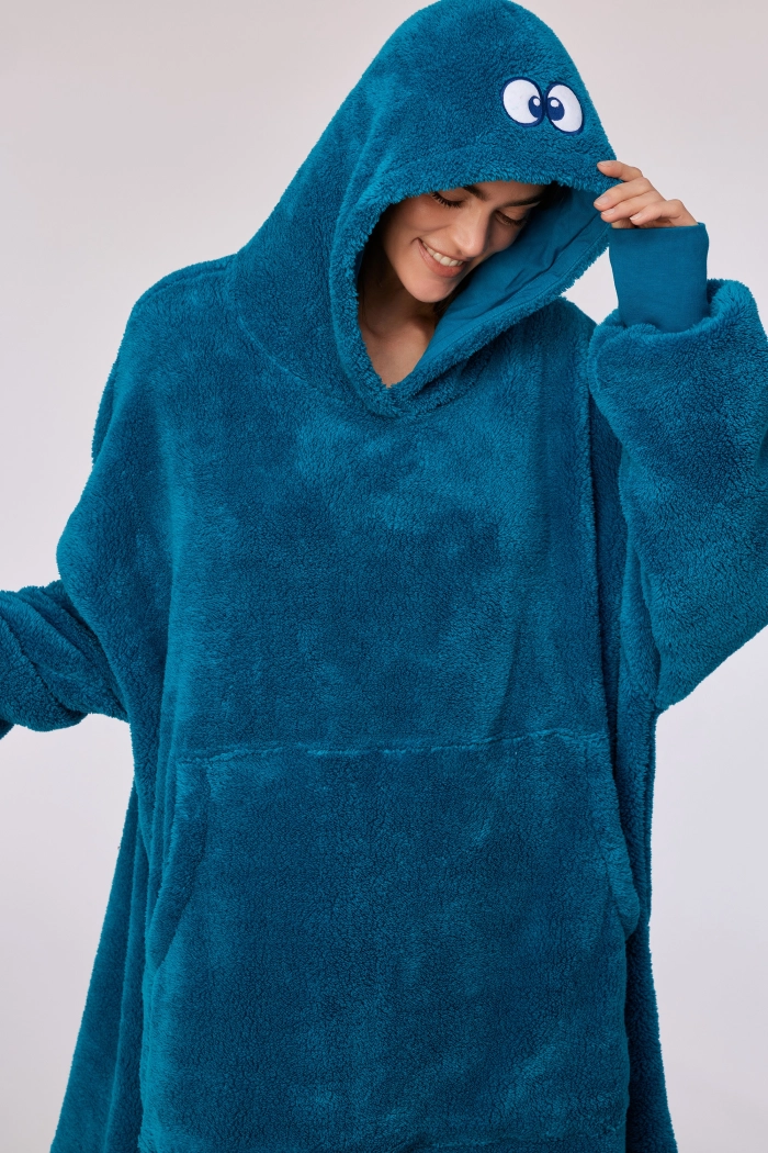 Woody sweater groenblauw 251-10-PXL-M/795