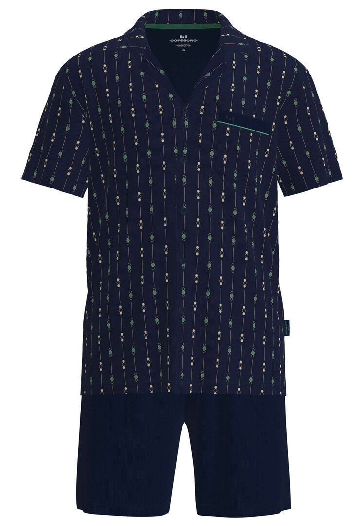 Götzburg shortama blau/dunkel/allover 452368-635