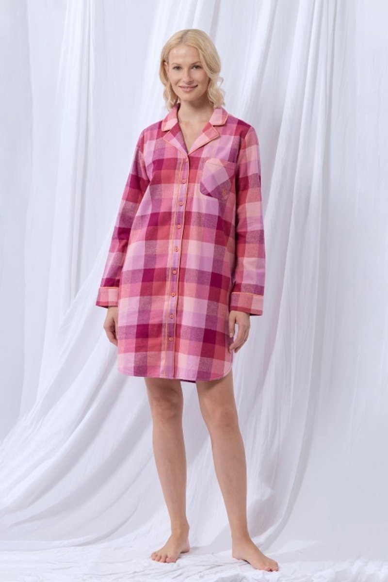 Lords & Lilies slaapkleedje geruit framboos 252-50-XDW-W/983