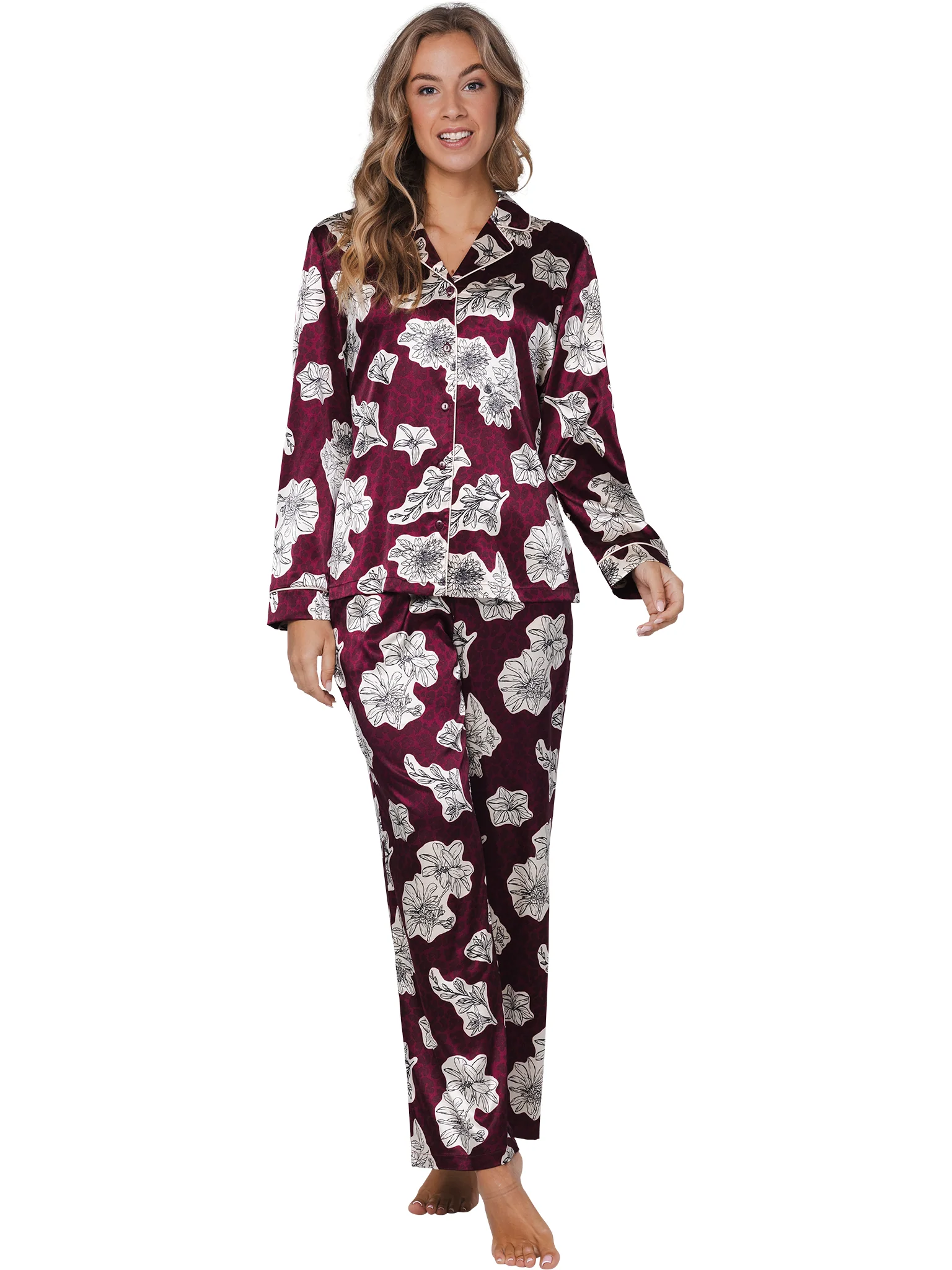 Pyjama donkerrood 121252-210-3/270