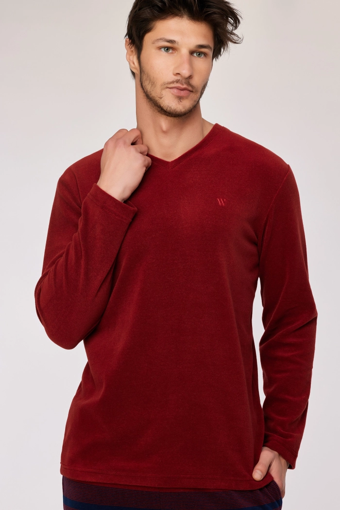 Woody pyjama donkerrood 252-10-MVL-D/495