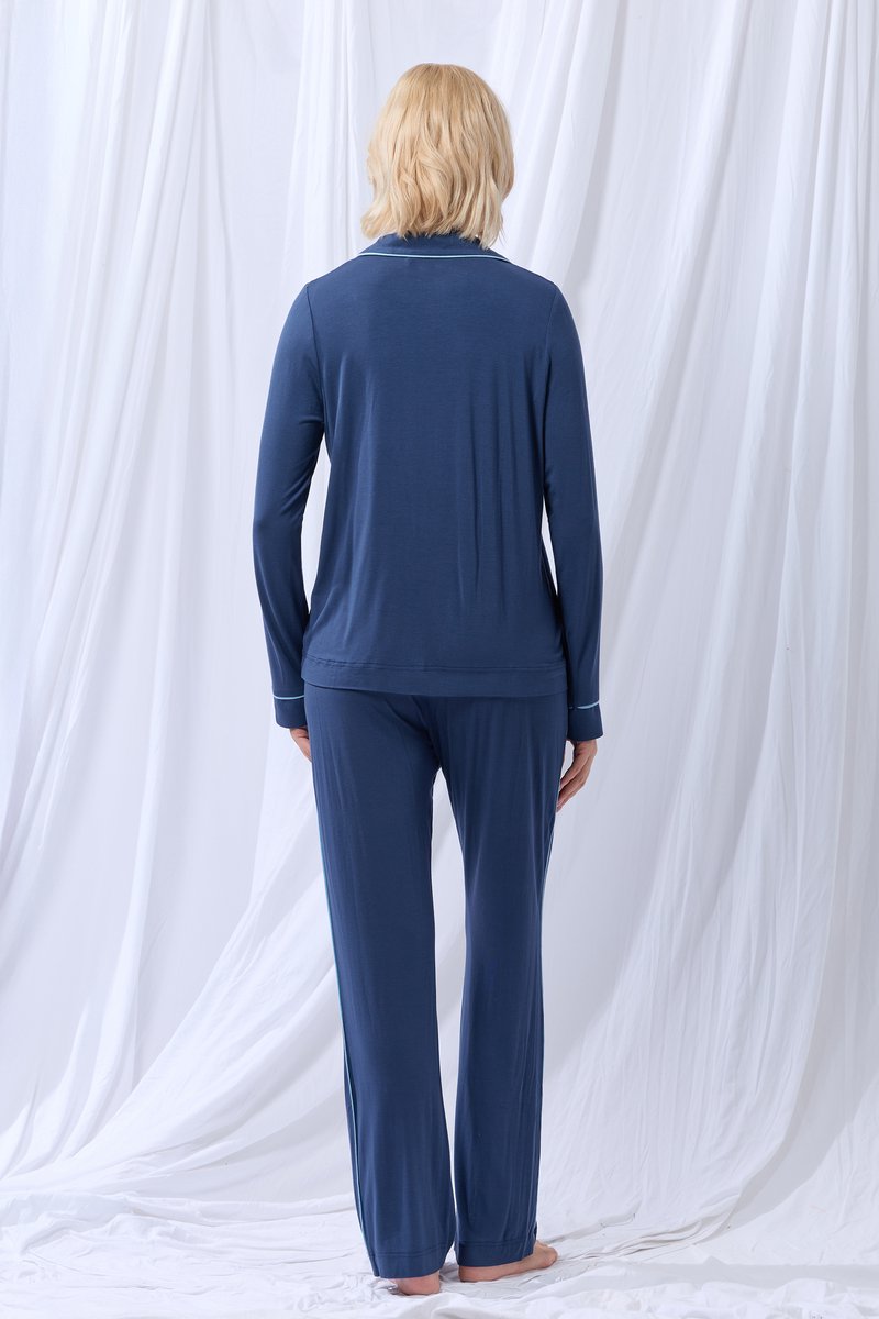 Lords & Lilies pyjama donkerblauw 252-50-XPE-Z/831