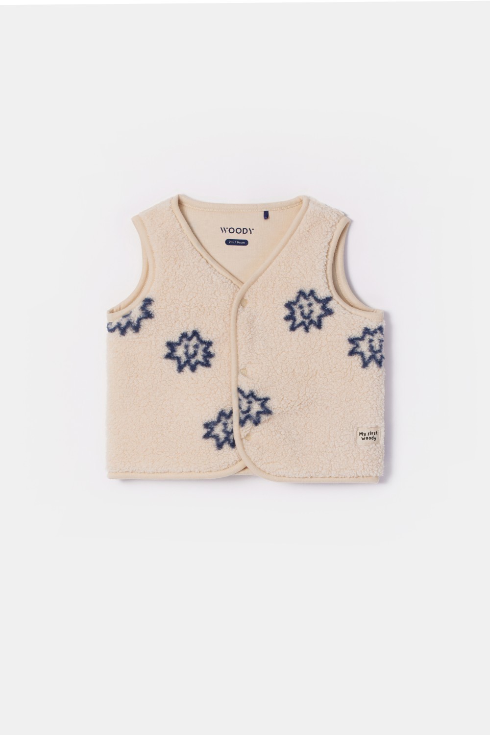 Woody bodywarmer sterretjes ecru 252-10-BJC-M/961