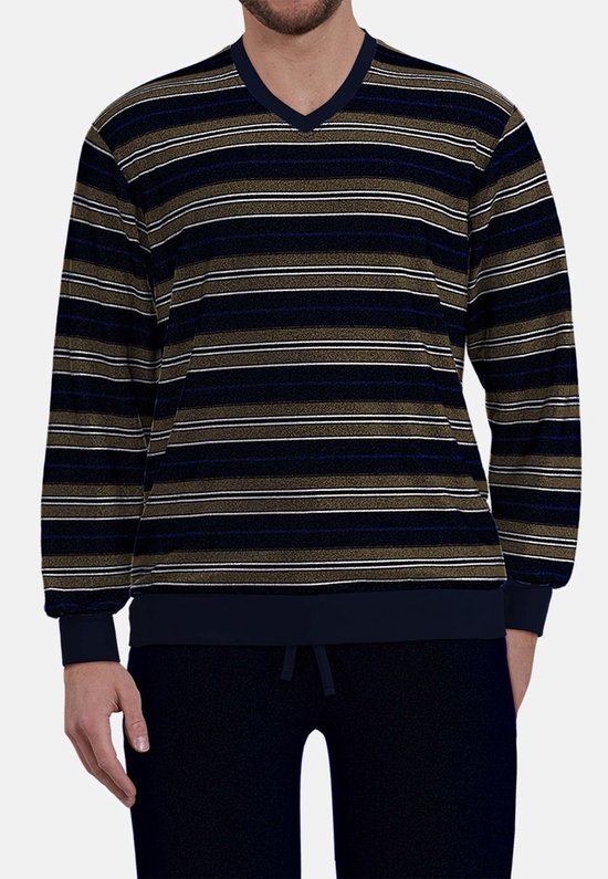 Götzburg pyjama braun/mittel/ringel 452345/522