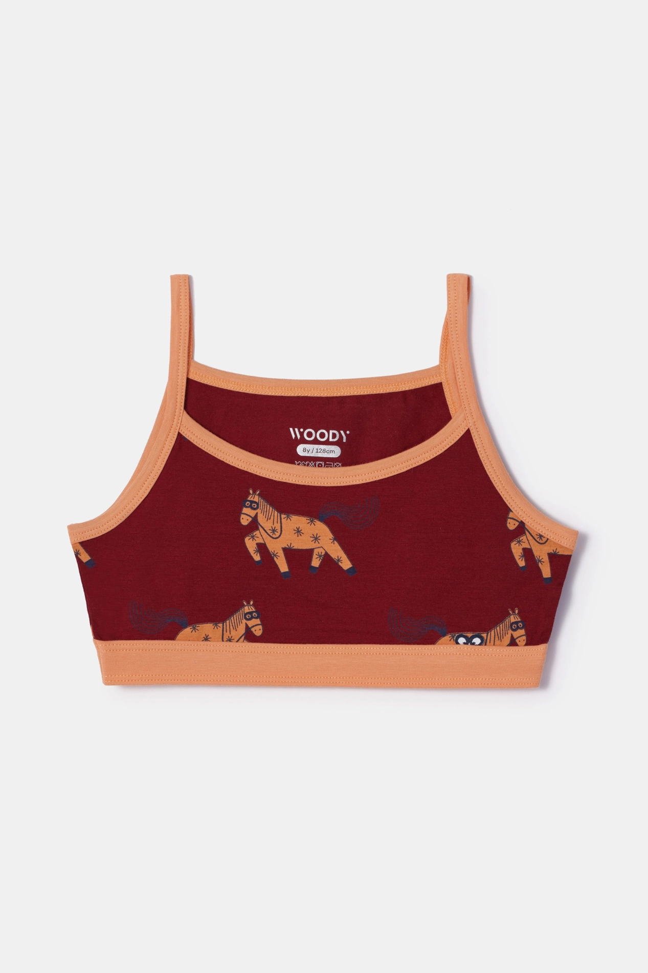 Woody topje ponyprint donkerrood 252-10-SPT-Z/939