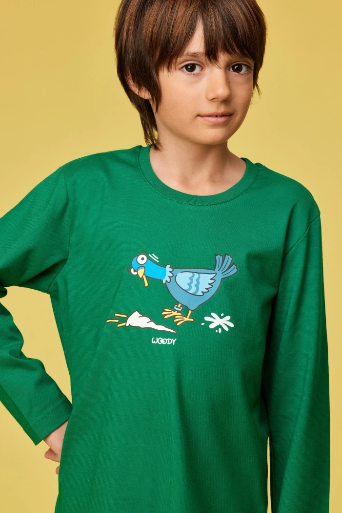 Woody pyjama duif donkergroen 252-10-PLS-S/792