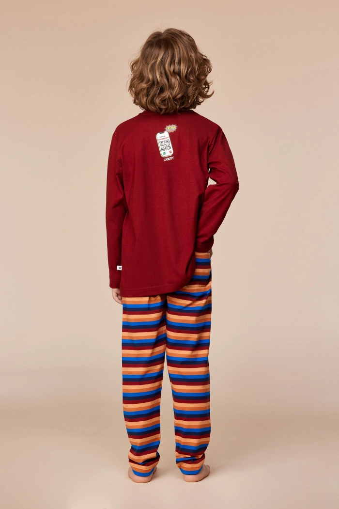 Woody pyjama pony donkerrood 252-10-PLS-S/495