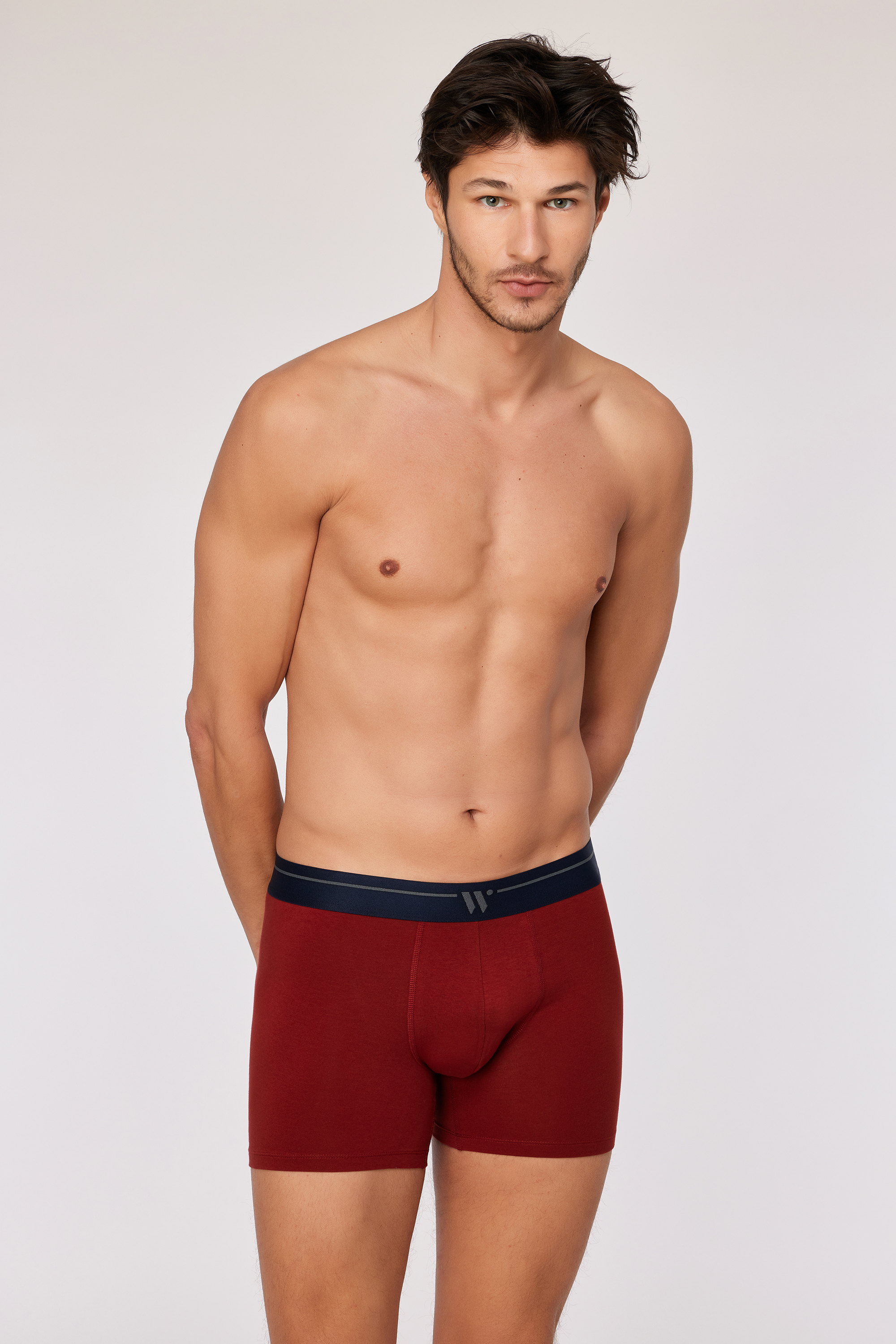 Woody duopack boxershort bordeaux/print 252-10-QLC-Z/033