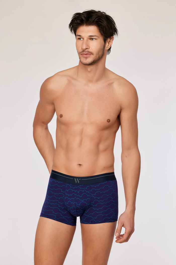 Woody duopack boxershort donkerblauw/wolkenprint 252-10-QLM-Z/024