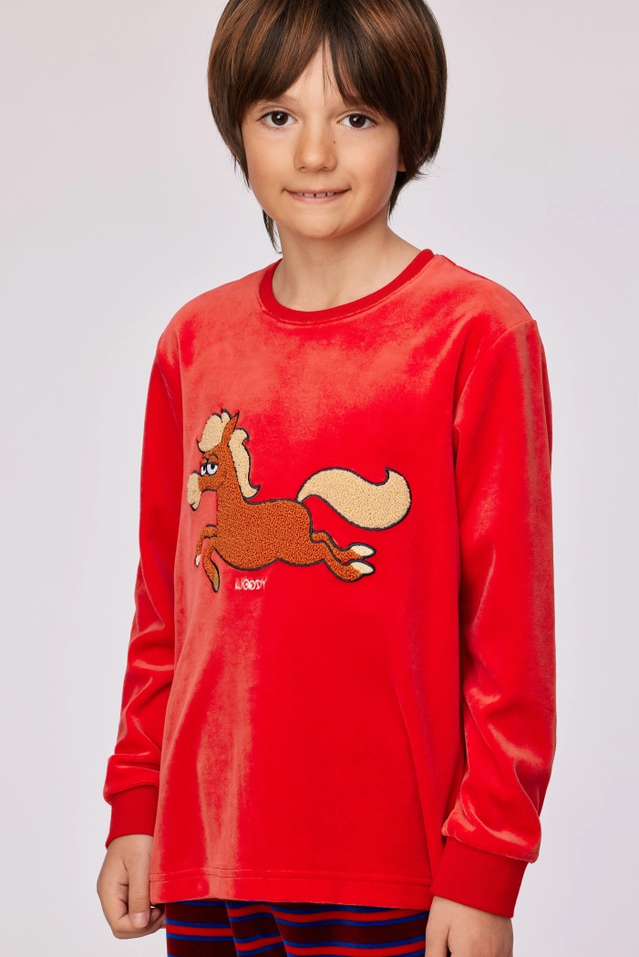 Woody pyjama pony rood 252-10-PLC-V/489