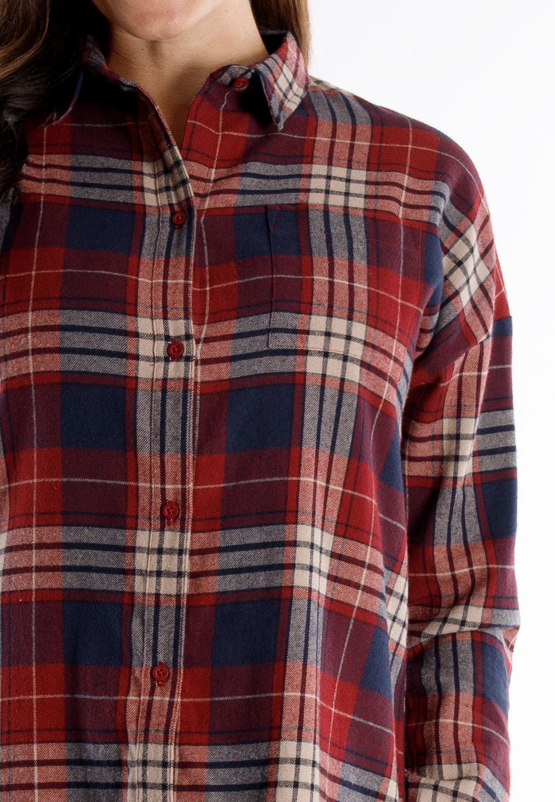 Tom Tailor nachthemd rot/mittel/karo 60385/424