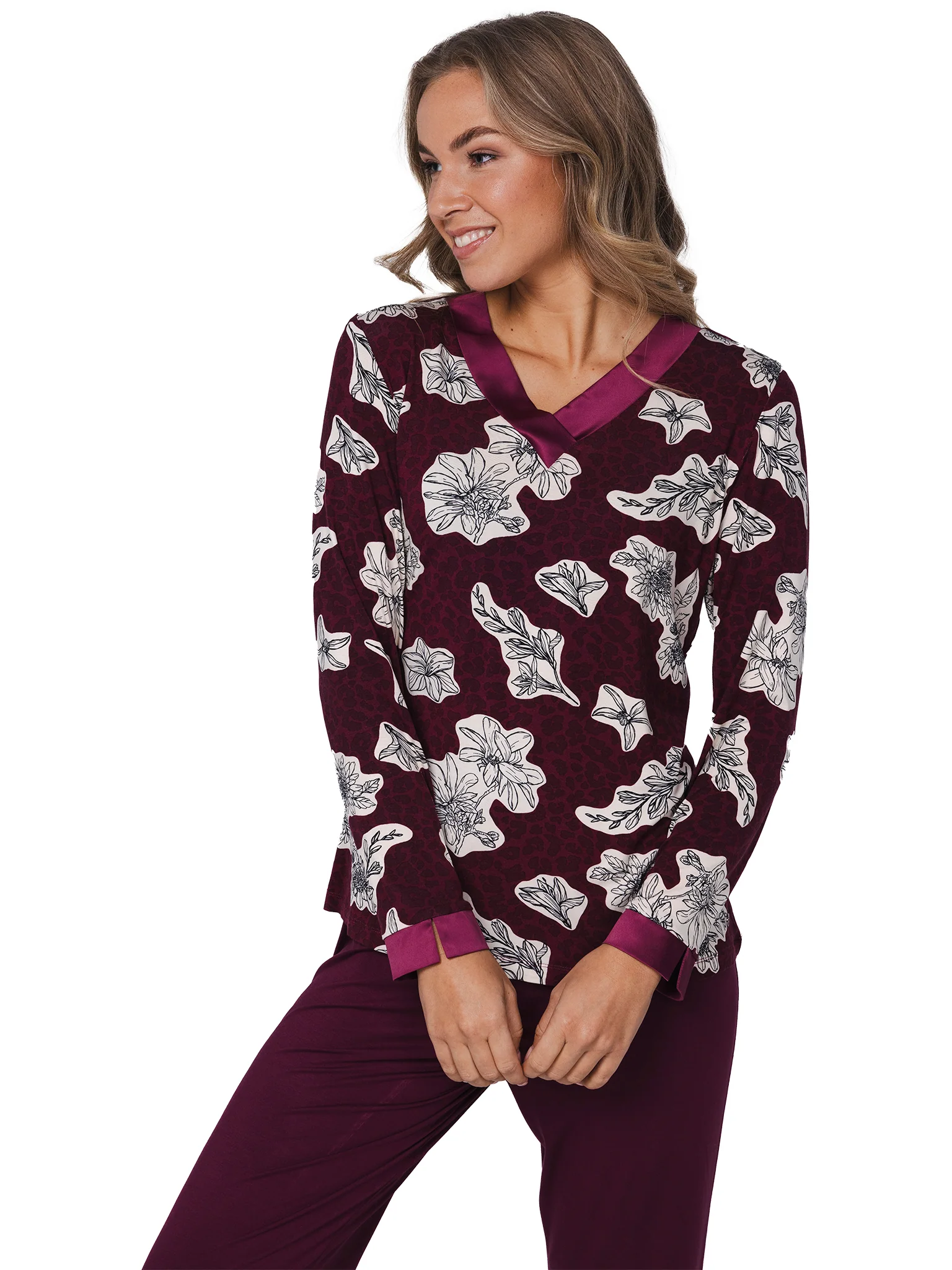 Pyjama donkerrood 121252-210-1/270