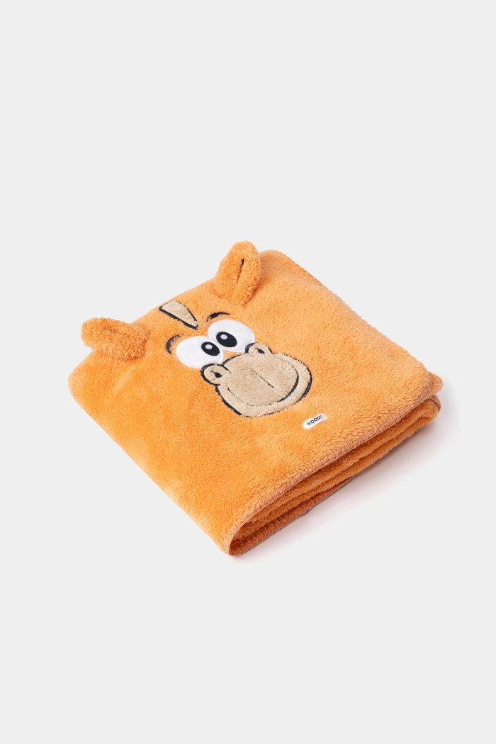 Woody plaid pony 150 cm X 200 cm zacht oranje 252-10-PLA-M/509