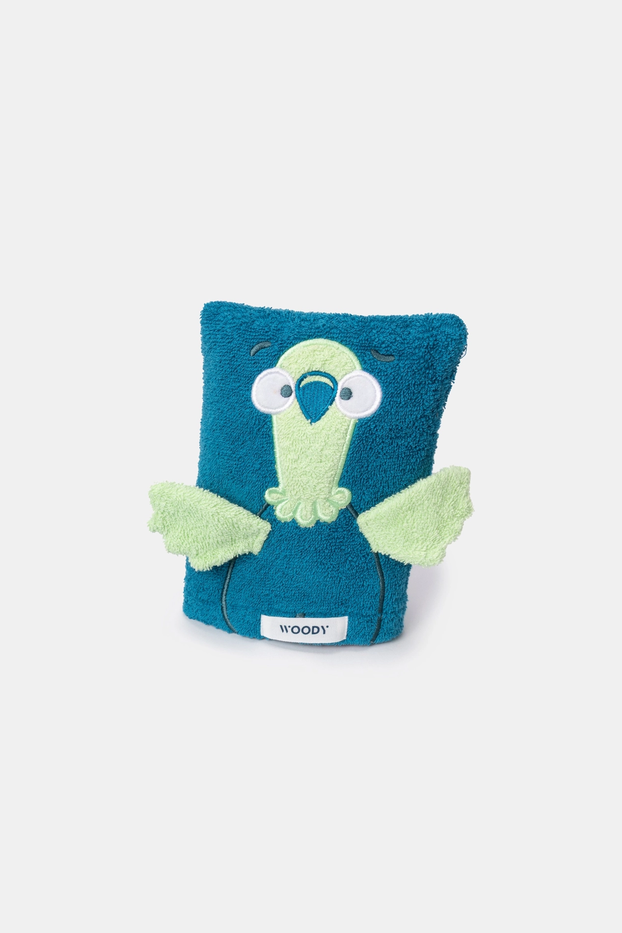 Woody washandje duif blauw/groen 252-10-WLB-B/020