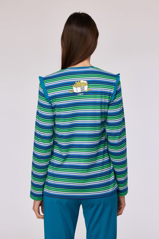 Woody pyjama duif gestreept multicolor 252-10-PLG-S/912