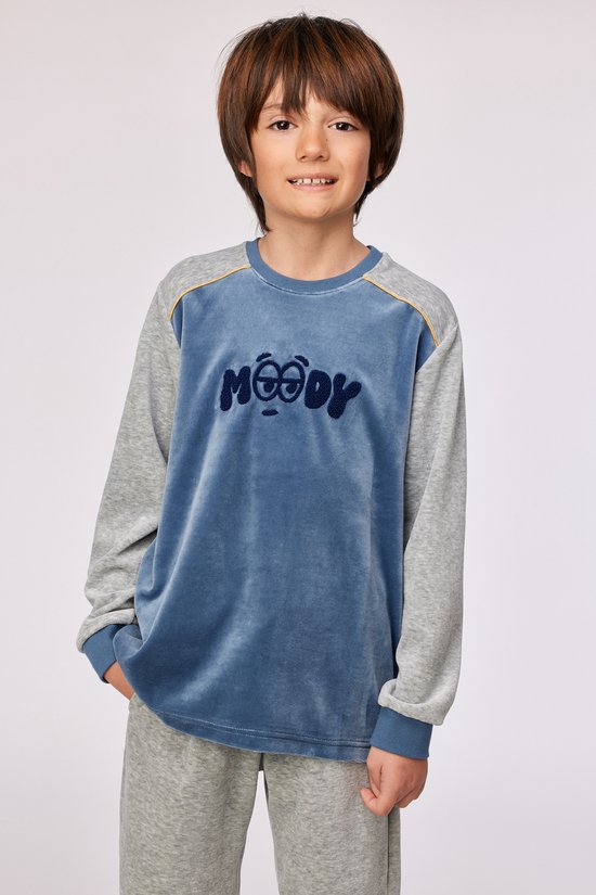 Woody pyjama blauwgrijs 252-10-QRM-V/189