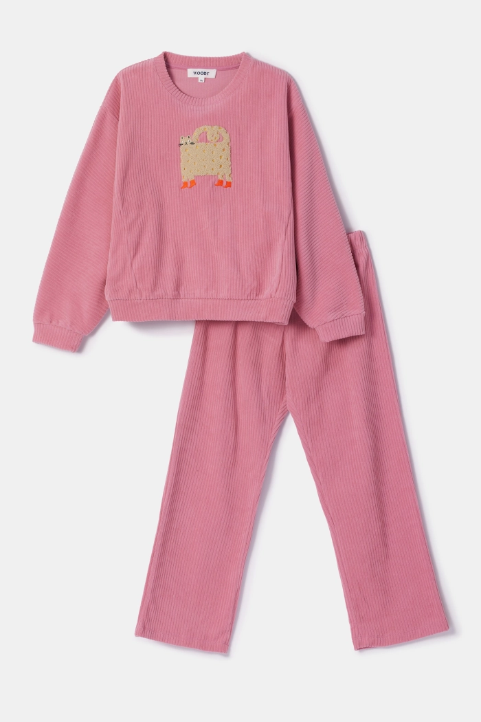 Woody pyjama kat roze 252-10-WPA-V/404