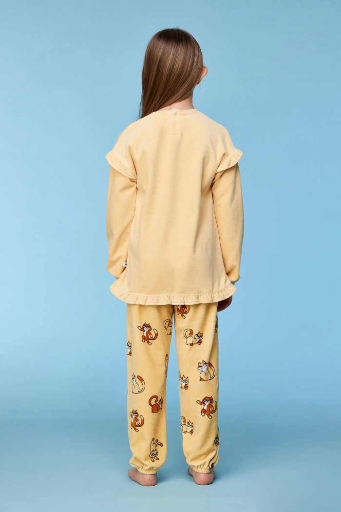 Woody pyjama kat lichtgeel 252-10-PDL-V/619