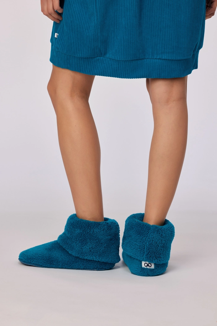 Woody pantoffels groenblauw 252-10-BOO-M/795