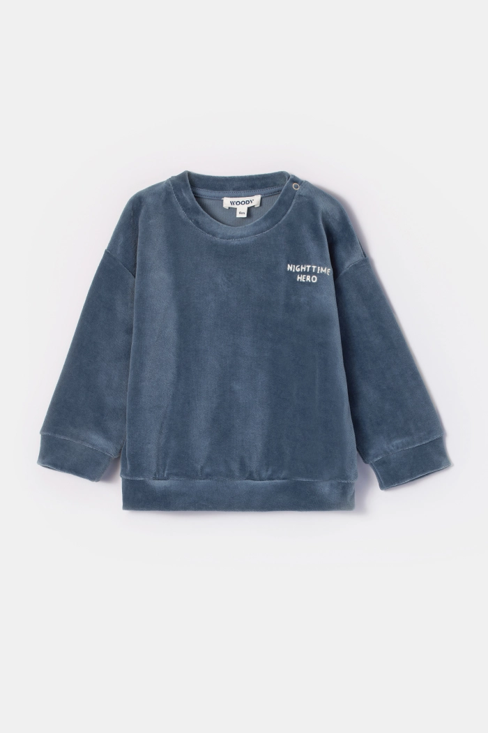 Woody pyjama blauw/grijs 252-10-BPC-V/189