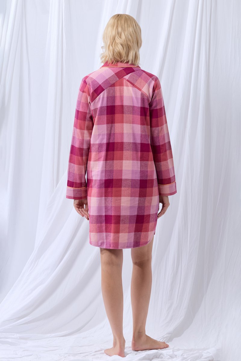 Lords & Lilies slaapkleedje geruit framboos 252-50-XDW-W/983