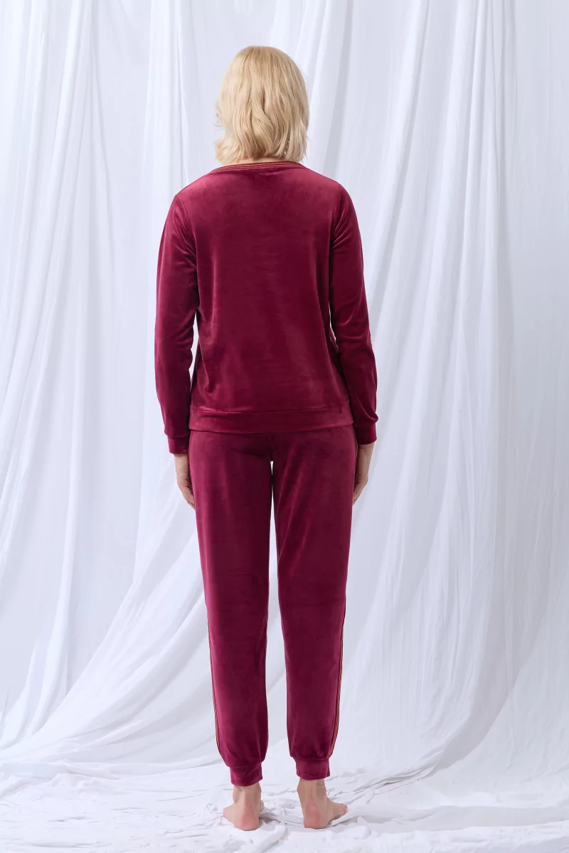 Lords & Lilies pyjama wijnrood 252-51-TPA-V/482